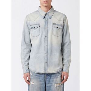 Amiri Men Amiri Cotton Denim Shirt With Patch Pockets And Button Closure